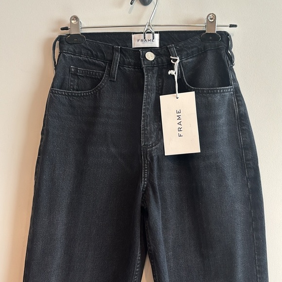 FRAME Le High N Tight Inkwell Straight Leg Denim Jeans Size 24 100% Cotton - Picture 7 of 11